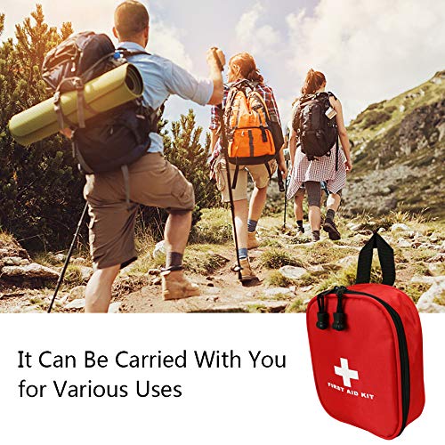Nylon First Aid Kit Empty, Travel Empty First Aid Kit Pouch Bag for Emergency at Home, Office, Car, Outdoors, Boat, Camping, Hiking(Bag Only) - size: 6.7 x 5.1 x 2.1 Inch