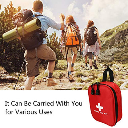 Nylon First Aid Kit Empty, Travel Empty First Aid Kit Pouch Bag for Emergency at Home, Office, Car, Outdoors, Boat, Camping, Hiking(Bag Only) - size: 6.7 x 5.1 x 2.1 Inch