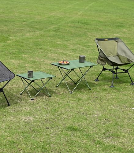 iClimb Ultralight Compact Camping Folding Table with Carry Bag (Green - S) - color: Green, size: Small