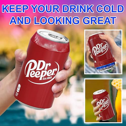BeerSkin Skywin Silicone Can Covers that Look Like Soda - 10 Pack 12 oz (355ml), Reusable & Durable Soda Can Cover, Fun Kozies for Cans for Camping, Parties, Outdoor, Beach Accessories (Maroon) - size: Maroon