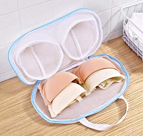 Wirefree Bra Laundry Bags for Washing Machine Underwear Mesh Wash Bags with Zipper Small Bra Protector in Washer Pack 2 - color: Wirefree Small 2pcs
