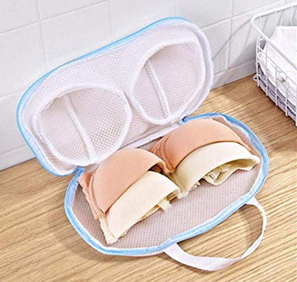 Wirefree Bra Laundry Bags for Washing Machine Underwear Mesh Wash Bags with Zipper Small Bra Protector in Washer Pack 2 - color: Wirefree Small 2pcs