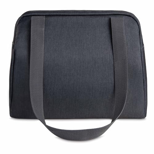 PackIt(R) Freezable Hampton Lunch Bag, City Charcoal, Built with EcoFreeze(R) Technology, Collapsible, Reusable, Zip Closure with Front Pocket and Shoulder Straps, Designed for Fresh Office Lunches - color: City Charcoal