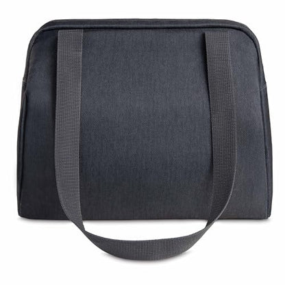 PackIt(R) Freezable Hampton Lunch Bag, City Charcoal, Built with EcoFreeze(R) Technology, Collapsible, Reusable, Zip Closure with Front Pocket and Shoulder Straps, Designed for Fresh Office Lunches - color: City Charcoal