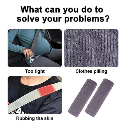 Ziciner 2 Packs Car Seatbelt Covers Shoulder Pad, Universal Soft Faux Sheepskin Shoulder Cover for Comfortable Driving, Fluffy Seat Belt Protector Help to Protect Your Neck and Shoulder (Grey) - color: Grey