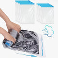4pcs Roll-Up Compression Bag For Travel, Reusable Vacuum Packing Space Saver Bags - 35 * 50cm - color: Blue, size: Medium