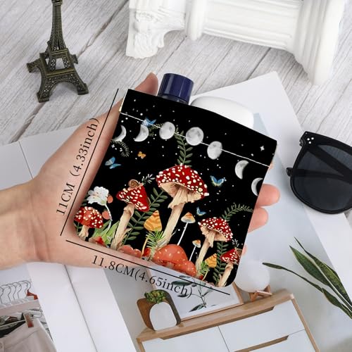 2Pcs PU Leather Small Squeeze Coin Purse Pouch Mini coin Bag Unique And Cute Wallet Cosmetic Bags Change Bag For Women Girls Men Colored Mushroom - color: Colored Mushroom