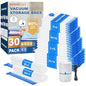 HOUSE DAY 30 Pack Vacuum Storage Bags with Electric Pump, 4 Sizes + 2 Roll-Up (5 Each), Space Saver Vacuum Seal Bags for Clothing, Bedding, Pillows, Travel – Airtight Seal, Reusable & Durable - size: 30 Combo-E PUMP