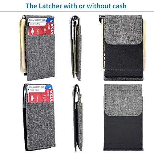 Dockem The Latcher Minimalist Wallet & Card Case Companion (Synthetic Canvas Leather)