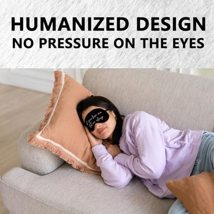 Let Me Sleep Silk Eye Mask for Sleeping,Funny Sleep Mask, Black Pink Couple Blindfold Adjustable Strap Night Sleep Mask for Women Girls, Airplane Travel Nap, Pink Love Me Sleeping Mask Eye Cover - color: Let Me Sleep
