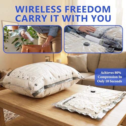 Vacuum Seal Bags for Clothing Travel with Rechargeable Air Pump, Carry-on Size Vacuum Bags for Travel, Space Saver for Clothes 12 Combo Size - size: 12 Combo Size