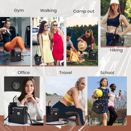 Outdoor Portable Crossbody Water Cup Purse Bag Water Bottle Carrier Bag with Phone Pocket Tumbler Carrier with Strap - color: Black