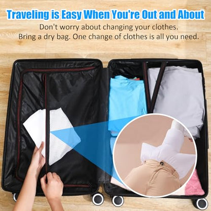 Clothes Quick Drying Bag Hair Laundry Bag Traveling Dryer Shirt Pants Drying Bag Home Storage Accessory（20x20inches） - color: White bottoms