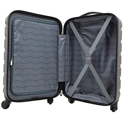 Travelers Club Harper Luggage, Black, 22-Inch Carry-On - color: Black, size: 20-Inch