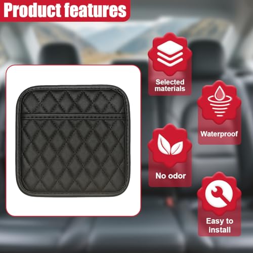 2PCS Car Side Pocket Organizer, Universal Waterproof PU Leather Auto Seat Gap Filler Storage Bag, Self-Adhesive Multifunctional Car Door Sunglasses Holder Pouch for Phone, Card (S) - size: S