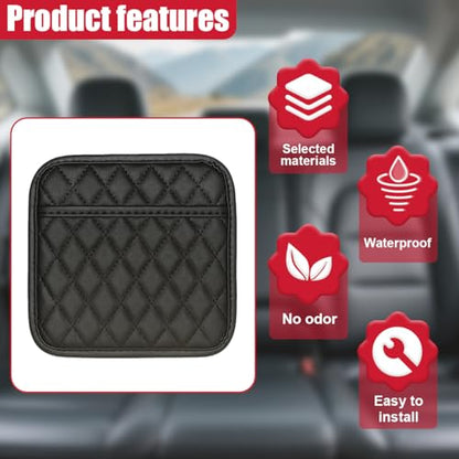 2PCS Car Side Pocket Organizer, Universal Waterproof PU Leather Auto Seat Gap Filler Storage Bag, Self-Adhesive Multifunctional Car Door Sunglasses Holder Pouch for Phone, Card (S) - size: S