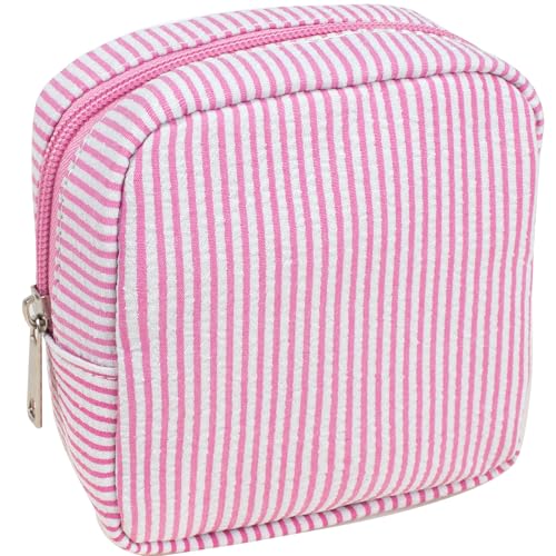 Small Makeup Bag, Mini Makeup Pouches for Purse Cute Cosmetics Bag Pouch with Slip-in Pockets Small Travel Toiletry Bag Makeup Storage Bag Lipstick Organizer Purse Essentials - color: 0-Mini Pink