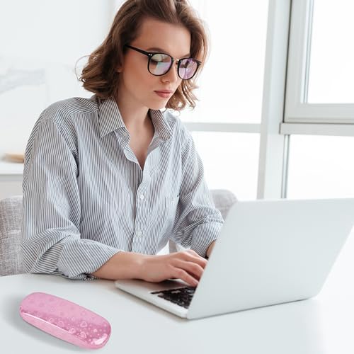 Joyberg Glasses Case, 2 Pack Eyeglass Case with Cleaning Cloth, Glasses Case Hard Shell Fits Most Glasses - color: Love Pink