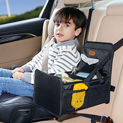 Kids Car Organizer Backseat- Easy-to-Reach Car Organizers and Storage for Back Seat Between Seats with Tissue Box and Side Pockets, Car Travel Accessories for Baby Long Trips with cup Holders - color: Kids Car Organizer Backseat