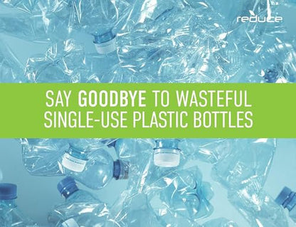 REDUCE WaterWeek Refillable Water Bottles, 14 oz - Includes 5 WaterWeek Leak Proof Tritan Reusable Water Bottles - Includes Fridge Tray - Navigate - color: Navigate, size: 14 Ounces