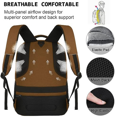 Volher Laptop Backpack,Business Travel Anti Theft Slim Durable Laptops Backpack,Water Resistant College Computer Bag for Women & Men Fits 15.6 Inch Laptop and Notebook-Brown - color: Brown, size: 15.6 Inch, style: Laptop