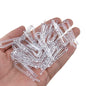 HAHIYO 1.8inch/45mm 170Pcs Clear Plastic U Shape Alligator Clip, Clothespin Fabric Clip Garment Shirt Folding Clip with Teeth for Sewing Room Folding Sock Tie Pant Securing Fabric to Comic Book Board - size: Clear - 1.8 inches - 170 Count - With Teeth