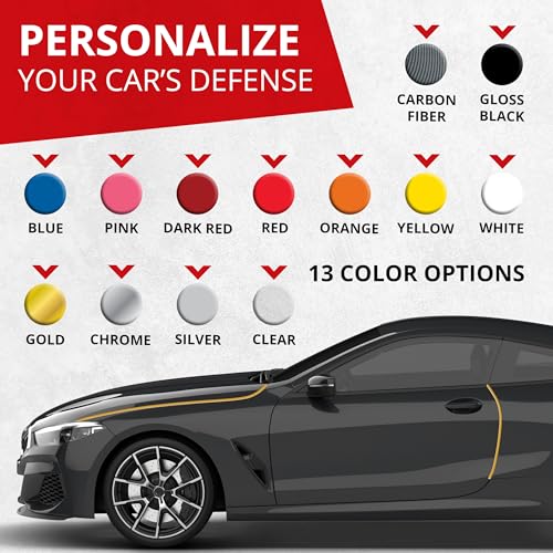 All-Fit Automotive Car Door Edge Protector – Universal DIY Edge Trim to Prevent Scratches & Dings – Flexible Adhesive Molding Trim for Cars, Trucks & SUVs (10 Ft - Yellow) - color: Yellow