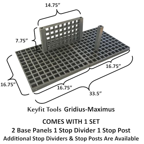 Keyfit Tools Truck Bed Organizer Gridius-Maximus (1 Set) Professional Contractor Grade Cargo System Modular Divider Trunk SUV Trailer Expandable Storage Secure Loads Custom Ridged Upgrade Net Or Bar