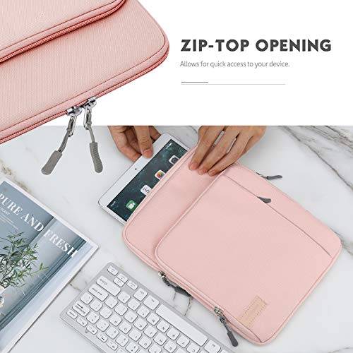 MoKo 9-11 Inch Tablet Sleeve Bag Carrying Case with Storage Pockets Fits New 11-inch iPad Air M4 2026/iPad Pro M5, iPad Pro/A16 11, iPad Air 5/4th 10.9, iPad 9/8th 10.2, Tab S8/S9 11, Pink - color: Pink, size: 9-11 Inch
