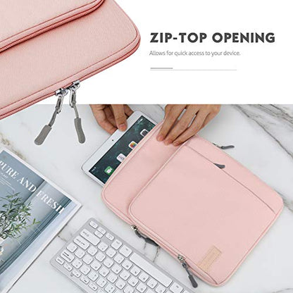 MoKo 9-11 Inch Tablet Sleeve Bag Carrying Case with Storage Pockets Fits New 11-inch iPad Air M4 2026/iPad Pro M5, iPad Pro/A16 11, iPad Air 5/4th 10.9, iPad 9/8th 10.2, Tab S8/S9 11, Pink - color: Pink, size: 9-11 Inch
