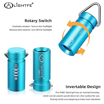 MINI01 Keychain Flashlight mini Keychain Light is Light, Small, and Bright (Mini01-Blue) - color: Mini01-Blue