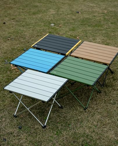 iClimb Ultralight Compact Camping Folding Table with Carry Bag (Black - L) - color: Black, size: Large