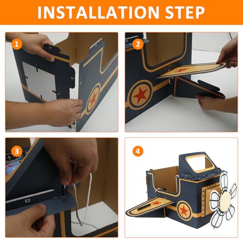 Wearable Cardboard Airplane Toy, Portable Wearing Airplane Glider, Cardboard Airplane Costume, Cardboard Making Toy Playset Paper Airplane, DIY Airplane Birthday Decorations