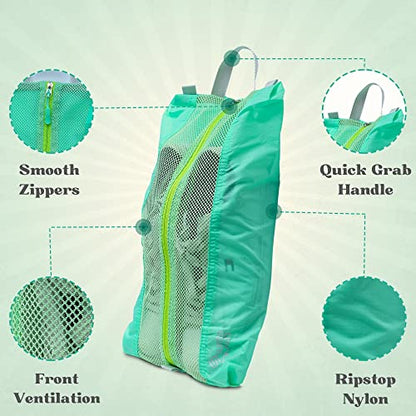 3 Pack Ultralight Shoe Bags for Travel Set, Extra Large Shoe Packing Cubes Portable Pouch with Zipper