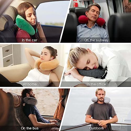 Treble Love and Music Travel Pillow Neck Rest Memory Foam U-Shaped Pillow Soft Comfortable Travel Neck Pillow Sleeping Rest Cushion Travel Accessories for Airplane Car Office