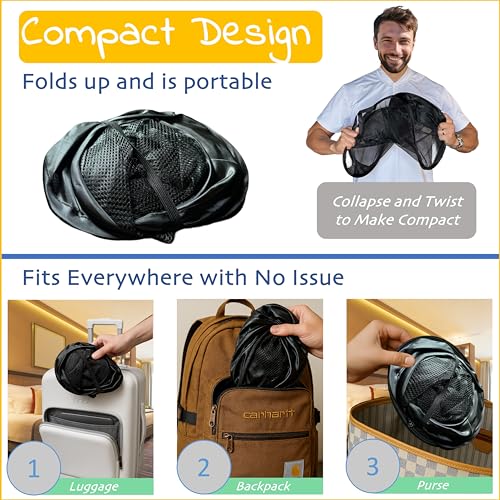 Travel Laundry Bags for TSA Compliant Carry On Luggage. Laundry bag travel, Travel Essentials, Cruise Essentials 2025, Luggage Sets, Packing Cubes (Black, 2-Pack)