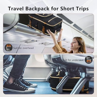 Travel Laptop Backpacks, 30L Carry On Backpack with 3 Packing Cubes, Travel Backpack for Women Airline Approved, Overnight Weekender Backpacks, Black - color: Black