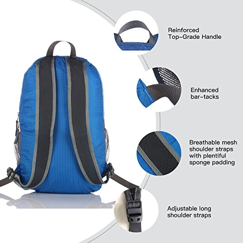 Outlander Packable Handy Lightweight Travel Hiking Backpack Daypack-Dark Blue-L - color: Dark Blue, size: 33L