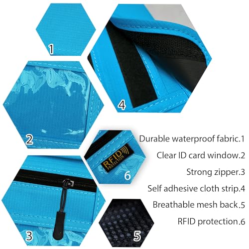 RFID Blocking Travel Neck Wallet Pouch and Passport Holder, Travel Neck Pouch Passport Holder for Women & Men - Light Blue - color: Light Blue