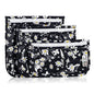 HIONXMGA TSA Approved Toiletry Bag, Set of 3 Clear Travel Toiletry Bag Quart Size Zipper Travel Pouch, Waterproof Makeup Cosmetic Bag for Women Men Kids Toiletries Carry on, Petals - color: Petals, Mixed Sizes