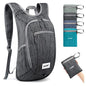 G4Free 10L/15L Hiking Backpack Lightweight Packable Hiking Daypack Small Travel Outdoor Foldable Shoulder Bag - color: Black, size: 15L