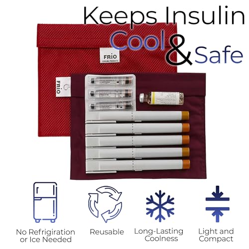 FRIO Cooling Wallet - Insulin Cooler for 45+ Hours of Stress Free On The Go - Red - XL - color: Red, size: XL