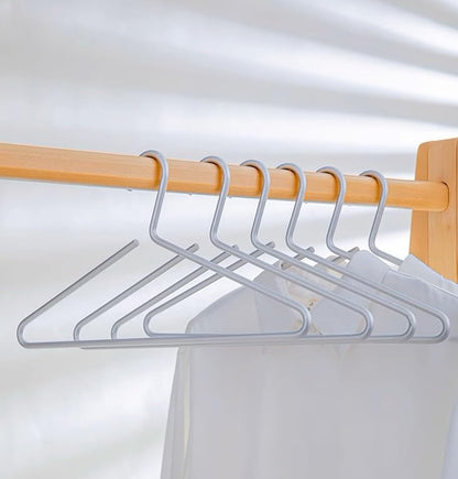 Premium Matte Silvery Aluminum Coat Hangers 10 Piece Set, 16.5” Extra Smooth & Durable Metal Shirt Dress Hanger,Aluminum Alloy Hanger,Clothing Support,Clothing Hang - style: Silver Elegant Hanger（10）