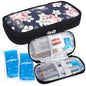 YOUSHARES Insulin Cooler Travel Case - Portable Refrigerated Medicine Case for Insulin Pen, Medication and Diabetic Supplies with 2 TSA Approved Ice Pack - color: Roses