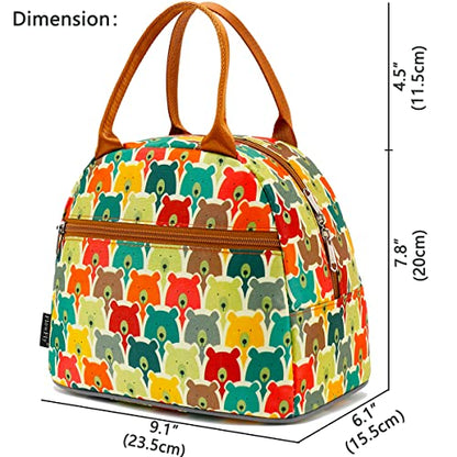 FlowFly Insulated Lunch Cooler Bag - Tote Bag Organizer for Women/Men, Bear - color: Bear
