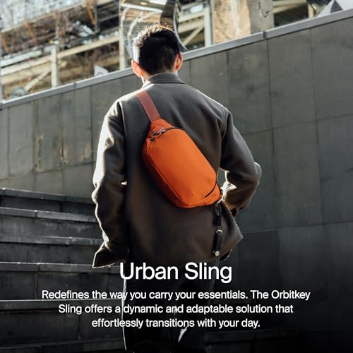 orbitkey Urban Sling – Compact Crossbody Bag with Adjustable Strap & Quick Access Pockets – Lightweight Everyday Carry Sling for Travel, Work, Gym & Outdoor Adventures (Black) - color: Black, size: Urban Sling