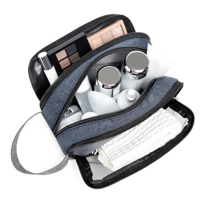 Yeiotsy Men's Travel Toiletry Bag – Small Dopp Kit with Mesh Pockets & 3 Compartments, Durable Shaving Organizer for Gym, Camping & Weekend Trips - color: Dark Blue