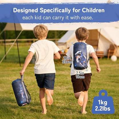 tuphen Kids Sleeping Bag - 50-77℉ 3-Season Waterproof Sleeping Bag for Boys & Girls, Lightweight 2.2 lbs Camping Gear with Compression Bag Ideal for Camping, Hiking, Indoor - color: Blue