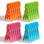 Colorful Plastic Clothespins, Heavy Duty Laundry Clothes Pins Clips with Springs, Air-Drying Clothing Pin Set(24 Pack)