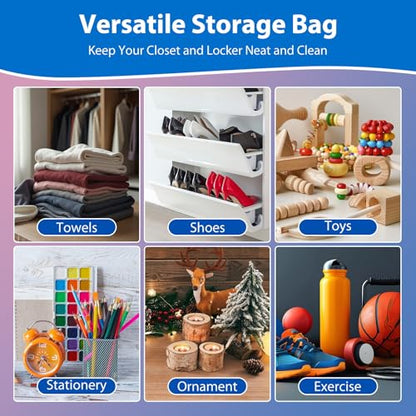 10 Gallon Jumbo Storage Bags with Handle, Pack of 12, 24 x 24 Inch Clear Plastic Heavy Duty Ziplock Handy Storage Bag, Resealable Extra Large Huge Zipper Storage Bag for Linens, Clothes, 3 Mil Thick - size: 10 Gallon - 12 Pack